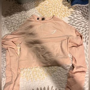 Gym shark cropped long sleeve top